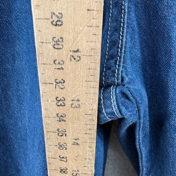Mare Mare for Anthropologie Aya Denim Utility Jumpsuit Blue 100% Cotton small - Picture 12 of 16